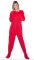 Big Feet Pajamas Adult Red Jersey Knit One Piece Footy