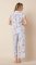 The Cat's Pajamas Women's Rosalie Luxe Pima Cotton Capri Pajama Set