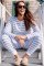 Sant + Abel Women's Sky Blue Stripe Pima Cotton Jersey Lounge Set