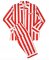 Sant + Abel Women's Red Braddock Stripe Cotton Classic Pajama Set
