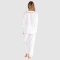 Sant + Abel Women's White French Cambric Cotton Classic Pajama Set