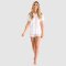 Sant + Abel Women's White French Cambric Cotton Short Sleeve Shorts Pajama Set