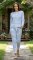 Sant + Abel Women's Sky Blue Stripe Pima Cotton Jersey Lounge Set