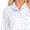 Sant + Abel Women's Blue Palm Tree Classic Cotton Pajama Set