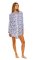 The Lazy Poet Women's Sissy Ecru Seashells by The Shore Linen Boyfriend Sleepshirt