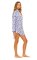 The Lazy Poet Women's Sissy Ecru Seashells by The Shore Linen Boyfriend Sleepshirt