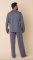 The Cat's Pajamas Men's Classic Pima Knit Cotton Pajama Set in Steel Blue