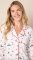 The Cat's Pajamas Women's A Merry Little Stroll Pima Knit Cotton Classic Pajama Set