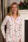 The Cat's Pajamas Women's A Merry Little Stroll Pima Knit Cotton Classic Pajama Set