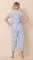 The Cat's Pajamas Women's Summer Sailaway Luxe Pima Cotton Capri Pajama Set