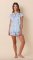The Cat's Pajamas Women's Summer Sailaway Luxe Pima Cotton Short Sleeve Short Set