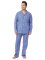 The Cat's Pajamas Men's Blue Charleston Luxe Pima Classic Pajama Set