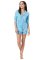 The Cat's Pajamas Women's Stella Pima Knit Long Sleeve Short Set