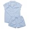 The Cat's Pajamas Women's Classic Gingham Luxe Pima Short Set in Blue