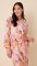 The Cat's Pajamas Women's Blush Rose Luxe Pima Kimono Robe