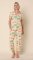The Cat's Pajamas Women's California Christmas Pima Knit Cotton Capri Pajama Set