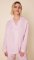 The Cat's Pajamas Women's Classic Stripe Luxe Pima Pajama Set in Pink