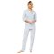 The Cat's Pajamas Women's Confetti Dot Pima Knit Classic Pajama Set in Blue