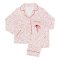 The Cat's Pajamas Women's Confetti Dot Pima Knit Classic Pajama Set in Red