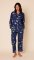 The Cat's Pajamas Women's Deerly Luxe Pima Classic Pajama Set in Blue
