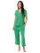 The Cat's Pajamas Women's Flamazing Pima Knit Capri Pajama Set in Emerald