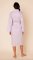 The Cat's Pajamas Women's Classic Gingham Luxe Pima Shawl Collar Robe in Lavender