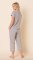 The Cat's Pajamas Women's Heather Grey Pima Knit Capri Pajama Set