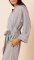 The Cat's Pajamas Women's Heather Grey Pima Knit Kimono Robe