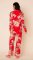 The Cat's Pajamas Women's Holiday Hibiscus Pima Knit Classic Pajama Set