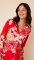 The Cat's Pajamas Women's Holiday Hibiscus Pima Knit Classic Pajama Set