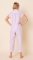 The Cat's Pajamas Women's Classic Gingham Luxe Pima Capri Pajama Set in Lavender