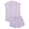 The Cat's Pajamas Women's Classic Gingham Luxe Pima Short Set in Lavender