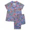 The Cat's Pajamas Women's Lavender Paisley Pima Knit Capri Pajama Set