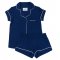 The Cat's Pajamas Women's Marine Blue Pima Knit Short Set