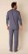 The Cat's Pajamas Men's Classic Pima Knit Cotton Pullover Lounge Set in Steel Blue
