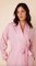 The Cat's Pajamas Women's Classic Gingham Luxe Pima Shawl Collar Robe in Pink