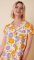 The Cat's Pajamas Women's Popping Pansies Pima Knit Capri Pajama Set