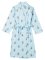 The Cat's Pajamas Women's Queen Bee Flannel Shawl Collar Robe in Blue