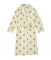 The Cat's Pajamas Women's Queen Bee Flannel Shawl Collar Robe in Honey