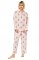The Cat's Pajamas Women's Queen Bee Luxe Pima Classic Pajama Set in Pink