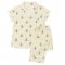 The Cat's Pajamas Women's Queen Bee Pima Knit Capri Pajama Set in Honey