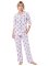 The Cat's Pajamas Women's Queen Bee Pima Knit Classic Pajama Set in Lavender
