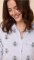 The Cat's Pajamas Women's Queen Bee Pima Knit Cotton Classic Nightshirt in Blue