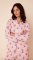 The Cat's Pajamas Women's Queen Bee Flannel Classic Pajama Set in Pink