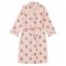 The Cat's Pajamas Women's Queen Bee Luxe Pima Shawl Collar Robe in Pink