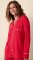 The Cat's Pajamas Women's Red Pima Knit Cotton Classic Pajama Set