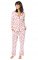 The Cat's Pajamas Women's Red Sprinkle Dots Pima Knit Classic Pajama Set