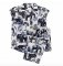 The Cat's Pajamas Women's Safari Toile Luxe Pima Capri Pajama Set in Blue