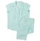 The Cat's Pajamas Women's Classic Seersucker Cotton Capri Pajama Set in Mint