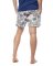 The Lazy Poet Men's Ben Monkey Paradise Linen Sleep Short in Blue